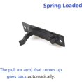 thumbnail image 3 of HSHDLDF Pocket Door Edge Pull Professional Stainless Steel 304 4" Hidden Door Handle Flush Mount Pocket Door Hardware for Pocket Sliding Door Spring Loaded (Matte Black), 3 of 6