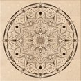 thumbnail image 1 of Ahgly Company Tapis d'Intérieur Lavable en Machine Carré Transitionnel Bronze Brun, 6 Pieds Carré, 1 of 7