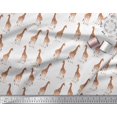 thumbnail image 3 of Soimoi White Rayon Fabric Dot & Giraffe Animal Decor Fabric Printed BTY 42 Inch Wide, 3 of 3