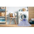 thumbnail image 2 of Ahgly Company Tapis d'Intérieur Lavable à la Machine, Carré, Transitionnel, Bleu Lavande, Tapis de Zone, 3 Pieds Carré, 2 of 7