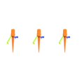 thumbnail image 2 of VONKY 8/12pc PVC Automatic Watering Irrigation Spike Garden Cone Drip Sprinkler Plant 6 3Set, 2 of 6