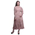 thumbnail image 1 of Bimba Floral Women Cotton Smocked Boho Renaissance Long Ruffle MaxiDress-Large, 1 of 5
