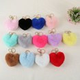 thumbnail image 4 of kurtrusly Hair Ball Heart Shape Pendant Handbag Keychain Key Buckle Ring Mobile Phone Hanging Decor, 4 of 9