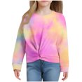 thumbnail image 4 of Posijego Chandail en Molleton pour Petite Fille, Col Rond, Manches Longues, Torsade devant, Crop Top Athlétique, 4 of 7