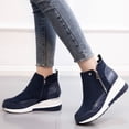 thumbnail image 2 of Kcodviy Bottes à Blocs de Couleur pour Femmes à Semelle Épaisse Bottes pour Femmes Chaussures Courtes Compensées Bottes de Pluie pour Femmes Bottes, 2 of 9