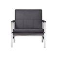 thumbnail image 2 of Studio Designs Maison, Noir, Fauteuil d'Appoint Moderne Atlas pour Salon Chambre, Cuir Reconstitué,, 2 of 6