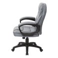 thumbnail image 3 of Charcoal Gray Faux Leather Manager's Chair with Padded Arms, 3 of 6