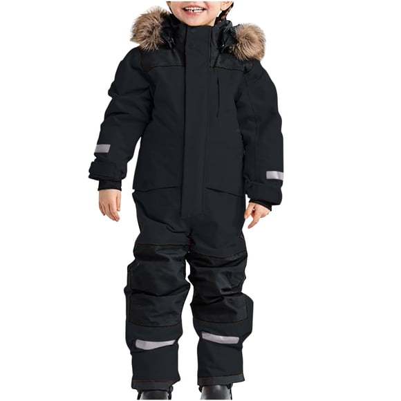 Kids Girls Boys Waterproof Colorful Siamese Snowsuits Ski Suits Jackets Winter Jumpsuits