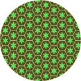 thumbnail image 1 of Ahgly Tapis Rond Lavable en Machine Intérieur Transitionnel Vert Pois, 7 Pieds Rond, 1 of 7
