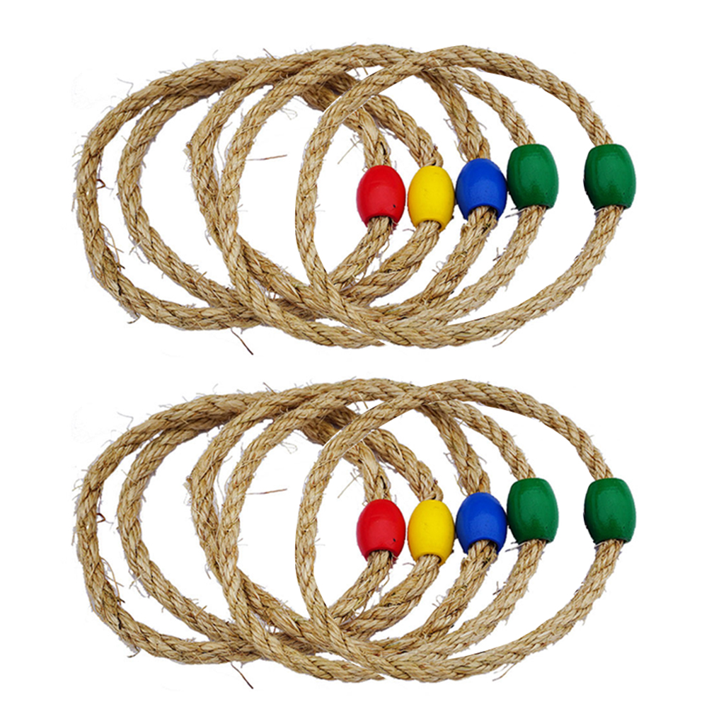 10 Pcs Jeu de Lancer d'Anneaux Amusant pour Enfants Jeu de Lancer Coloré pour Bébé