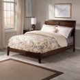 thumbnail image 1 of Portland Queen Solid Wood Foundation Bed in Walnut, 1 of 12