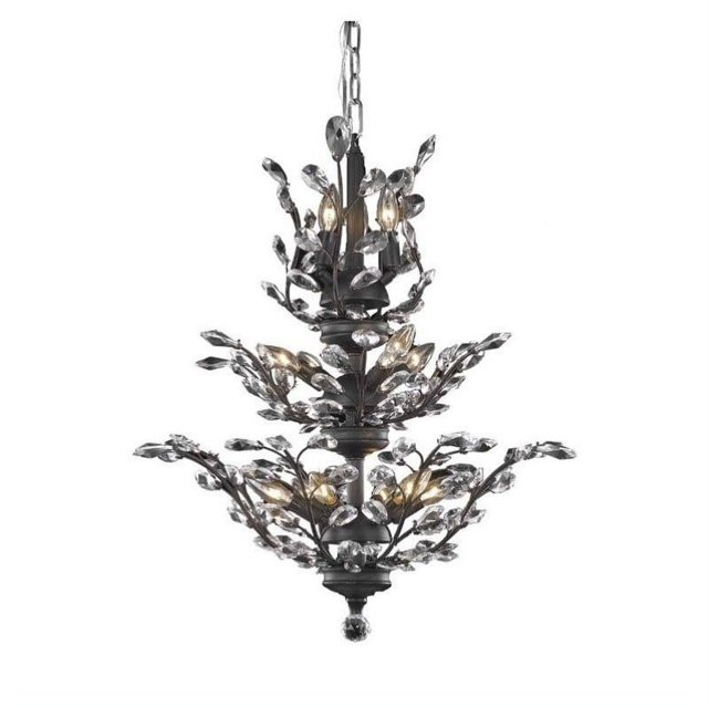Elegant Lighting Orchid 27" 13 Light Royal Crystal Chandelier