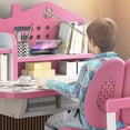 thumbnail image 3 of Trayknick Ensemble de 2 Pcs/ensemble Multi Support à Livres Élargi Bureau de Table Chaise Ensemble Motif de Dessin Animé Enfants Hauteur Réglable Tiroir d'Étude Table avec Chaise Ensemble, 3 of 13