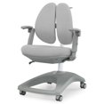 thumbnail image 1 of Gymax Chaise de Bureau pour Enfants Réglable en Hauteur et en Profondeur avec Roulettes à Frein d'Assise Gris, 1 of 10