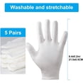 thumbnail image 1 of Levamdar Unisex Moisturizing Cotton Gloves, White, 5 Pieces, 1 of 4