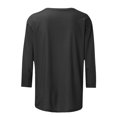 thumbnail image 5 of Meichang T-Shirt de la Saint-Patrick pour Femmes, Imprimé Trèfle Vert, Manches 3/4, Col Rond, Printemps, 5 of 5