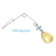 thumbnail image 3 of Unique Bargains 20Pcs Fishing Spinnerbait Wire with Blade, Large-sized Water-drop, Gold Tone, 3 of 5