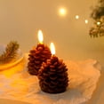 thumbnail image 3 of Desktop Desktop Ornament for Home with Flameless Timer Candle Real Wax Battery Operated for Holiday Indoor Use, 3 of 3