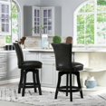 thumbnail image 2 of Henry 27" Armless Swivel Counter Height Bar Stool Vintage Brown Faux Leather, 2 of 17