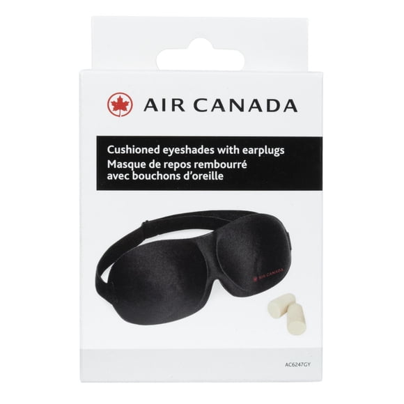 Air Canada Cushioned Satin Sleep Masks with Earplugs