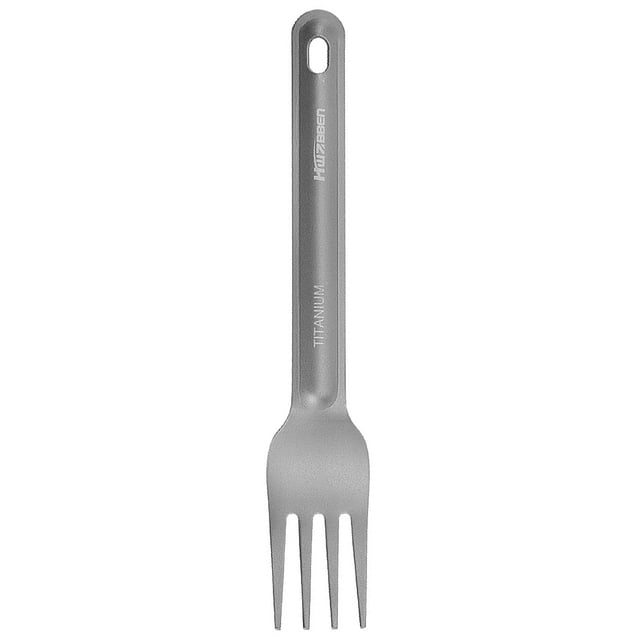 Arealer Fourche en Titane Ultralégère Portable Vaisselle Plein Air Camping Randonnée Pique-Nique