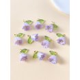 thumbnail image 1 of 10pcs/set Fashionable Pink Gradient Flower Beads For Earrings, Necklace Making, 1 of 3