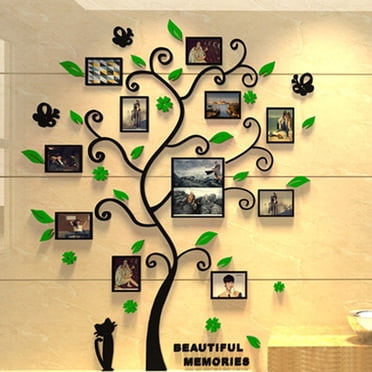 Dvkptbk Wall Stickers DIY Photo Frame Tree PVC Wall Decal Family Sticker Mural Art Home Room Decor Home Decor on Clearance