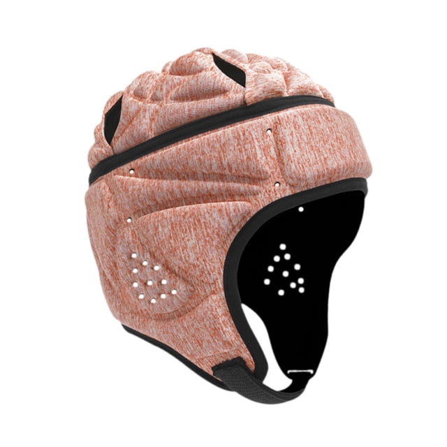 S SERENABLE Rugby Helmet Adjustable Shockproof Rugby Headguard for Playing Soccer Adults Pink