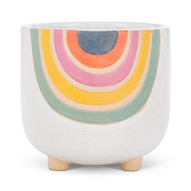 Multi-Color Rainbow Footed Planter