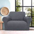thumbnail image 2 of PiccoCasa Stretch Sofa Slipcover Washable Furniture Covers for Dogs Dark Gray Small, 2 of 7