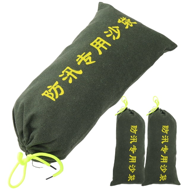3 Pcs Sac de Sable Anti-Inondation Barrière contre les Inondations Sac de Sable Résistant à l'Usure Sac de Sable en Toile Épaisse pour Inondation