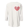 thumbnail image 5 of Penkiiy Chemises de la Saint-Valentin pour Femmes Décontractées Manches 3/4 Col Rond Blouses Imprimé Mignon Tuniques Tops 2025 3TG Multicolore, 5 of 5