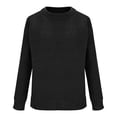 thumbnail image 4 of EGNMCR Chandail à Col Rond pour Femme Chandail Décontracté à Col Rond Européen Couleur Unie Chandail à Manches Longues Haut pour Femme, 4 of 5