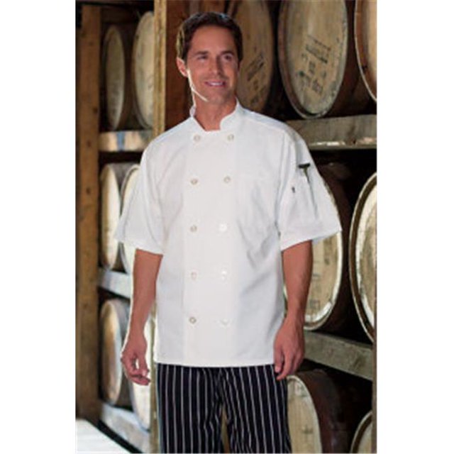 Uncommon Threads 0415-2509 5Extra Large Short Sleeve Chef Coat in White