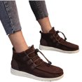 thumbnail image 2 of Espadrilles Sport pour Femmes à Lacets, Bout Rond, Rétro en Flocage, Couleur Unie, Décontractées, 2 of 7