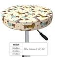 thumbnail image 4 of Easygdp Dachshund Dog Print Easy To Install Bar Stool Covers&Stool Covers Round&Elastic Stool Cover, Barstool Covers,Washable&Bottom With Elastic Edge-13 inch, 4 of 7