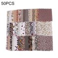 thumbnail image 2 of Cheers 30/50 Pcs 10cmx10cm Imprimé Floral Bricolage Patchwork Tissu Couture Courtepointe Matériau, 2 of 6