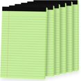 thumbnail image 1 of 6pcs Small Note Pads, Green Notepads 5x8 College Ruled Notebook, Writing Pads 5 x 8, Legal Pads, Memo Pad Paper Perforate Narrow Ruled Notebooks for Work, School, Office,30 Sheets/Pack, 1 of 7