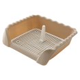 thumbnail image 4 of Pet Cat Training Toilet Tray Detachable Animal Training Pad Tray Lattice Dogs Toilet for Indoor Coffee Small, 4 of 9