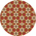 thumbnail image 1 of Ahgly Company Machine Washable Indoor Round Transitional Yellow Orange Area Rugs, 8' Round, 1 of 7