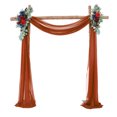 thumbnail image 1 of tredstone 2pack/lot Arch Drape Chiffon Curtain Wide Application For Wedding Or Photo Shooting Accessories Brown, 1 of 6