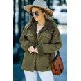 thumbnail image 3 of POGLIP Veste Coquille en Velours Côtelé Verte pour Femme avec Doublure en Molleton, 3 of 6