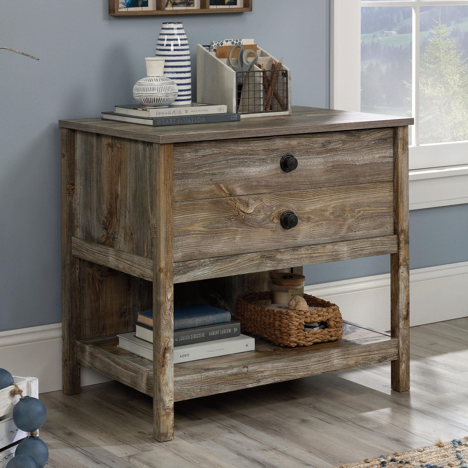 Sauder La Collection Granite Trace Classeur latéral, Finition Rustic Cedar, 433951