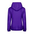 thumbnail image 3 of MAWCLOS Ladies Sweatshirt Pocket Hoodies Solid Color Hooded Tops Casual Fall Drawstring Pullover Purple L, 3 of 6