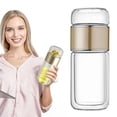 thumbnail image 2 of Yiteos Kitchen Cups, Infusifie Tea Infuser (Three Capacities) Double Layer Insulated Tea and Water Separator Cup Portable Tea Water Separation Tea Cup with 304 Stainless Filter For Loose Tea, 2 of 9