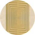 thumbnail image 1 of Ahgly Tapis Rond Lavable en Machine Intérieur Transitionnel Caramel Brun, 4 Pieds Rond, 1 of 7