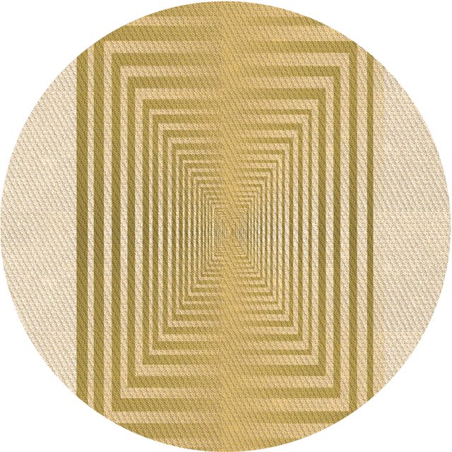 Ahgly Tapis Rond Lavable en Machine Intérieur Transitionnel Caramel Brun, 4 Pieds Rond