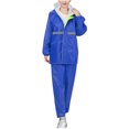 thumbnail image 3 of Sentmoon Ensemble de 2 Pcs Manteaux Imperméables pour Femmes et Pantalons de Randonnée avec Capuchon Manteau de Pluie à Manches Longues pour Femmes Imperméable Toutes Saisons Ponchos Zippés Ensemble Familial pour la Randonnée, le Camping, 3 of 7