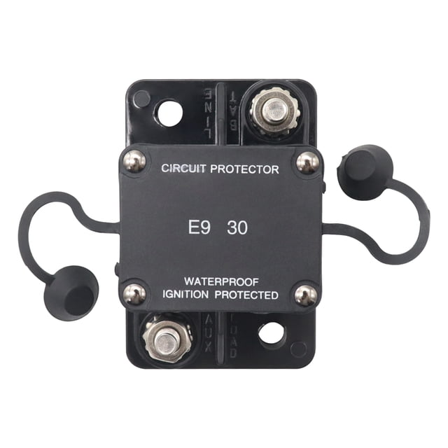Amdohai 32V/30A Fuse Circuit Breaker Waterproof IP67 Automatical Reset for Car Audio Marine
