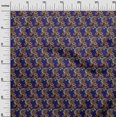 thumbnail image 2 of oneOone Viscose Jersey Fabric Spiral & Floral Block Print Fabric BTY 60 Inch Wide, 2 of 4